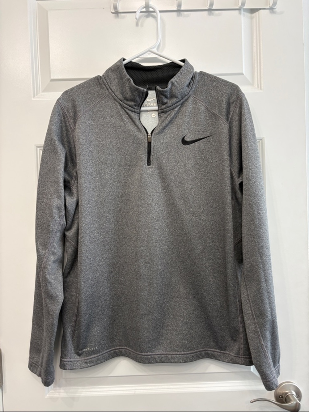 Nike Grey Heather Quarter-Zip Pullover Men’s